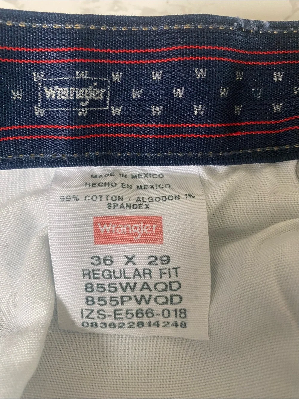 Wrangler Men's Straight Jeans in Blue Denim 36x29 Comfort Flex Waist